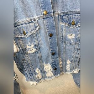 LF Carmar Distressed Denim Jacket